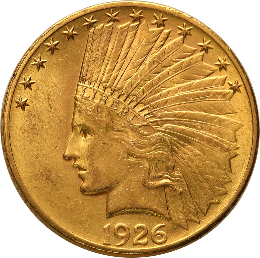 USA 10 dolarów 1926 Indianin Philadelphia st.1